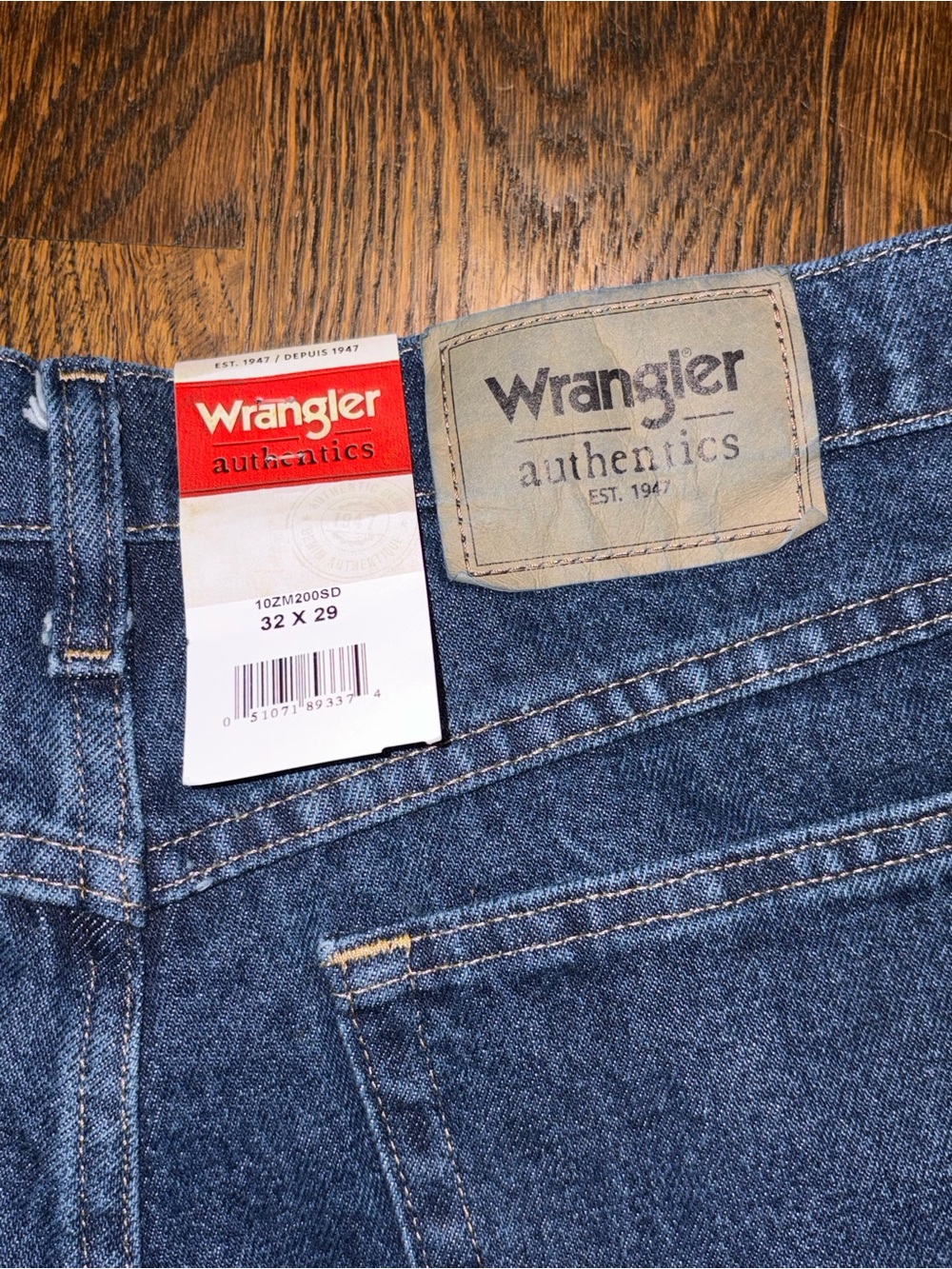 Wrangler Authentics Men’s Dark Wash Straight Leg Denim Jeans Regular Fit 32x29